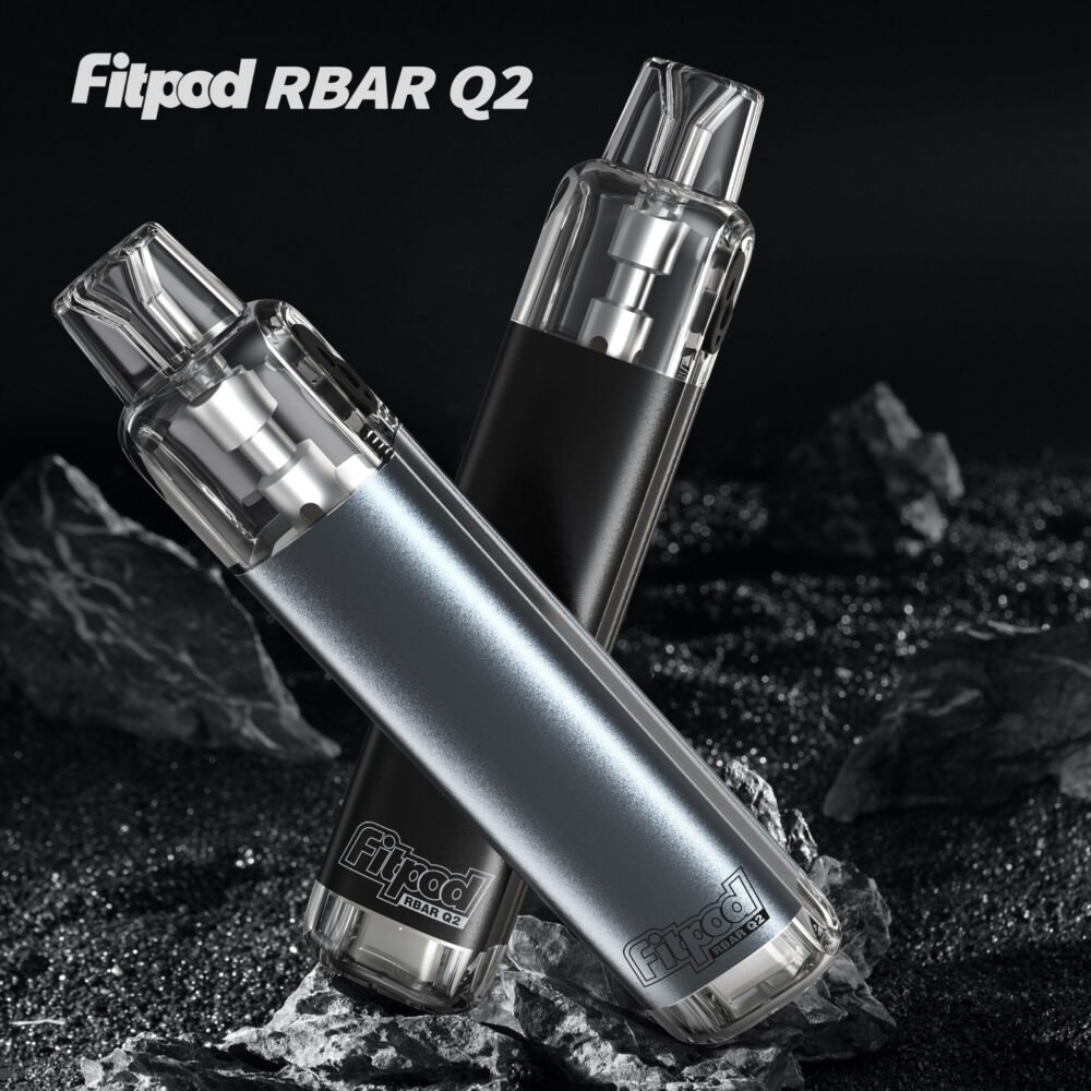 黑+灰场景图3(1) Fitpod RBAR Q2 可重複注油一次性|拋棄式小煙 Type-C充電便攜式