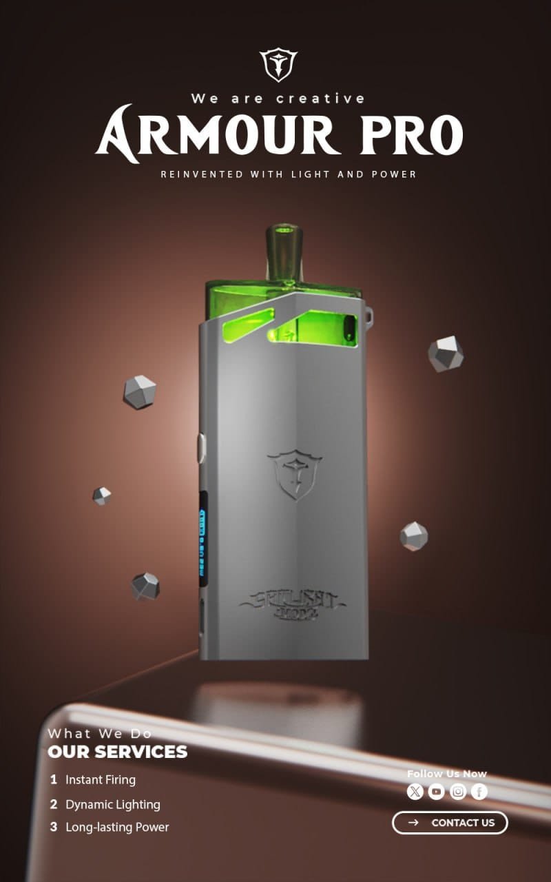 將軍 PRO主機 SAMURAI Armour Pro 將軍 PRO小煙主機 1500mAh 鎧甲發光煙彈