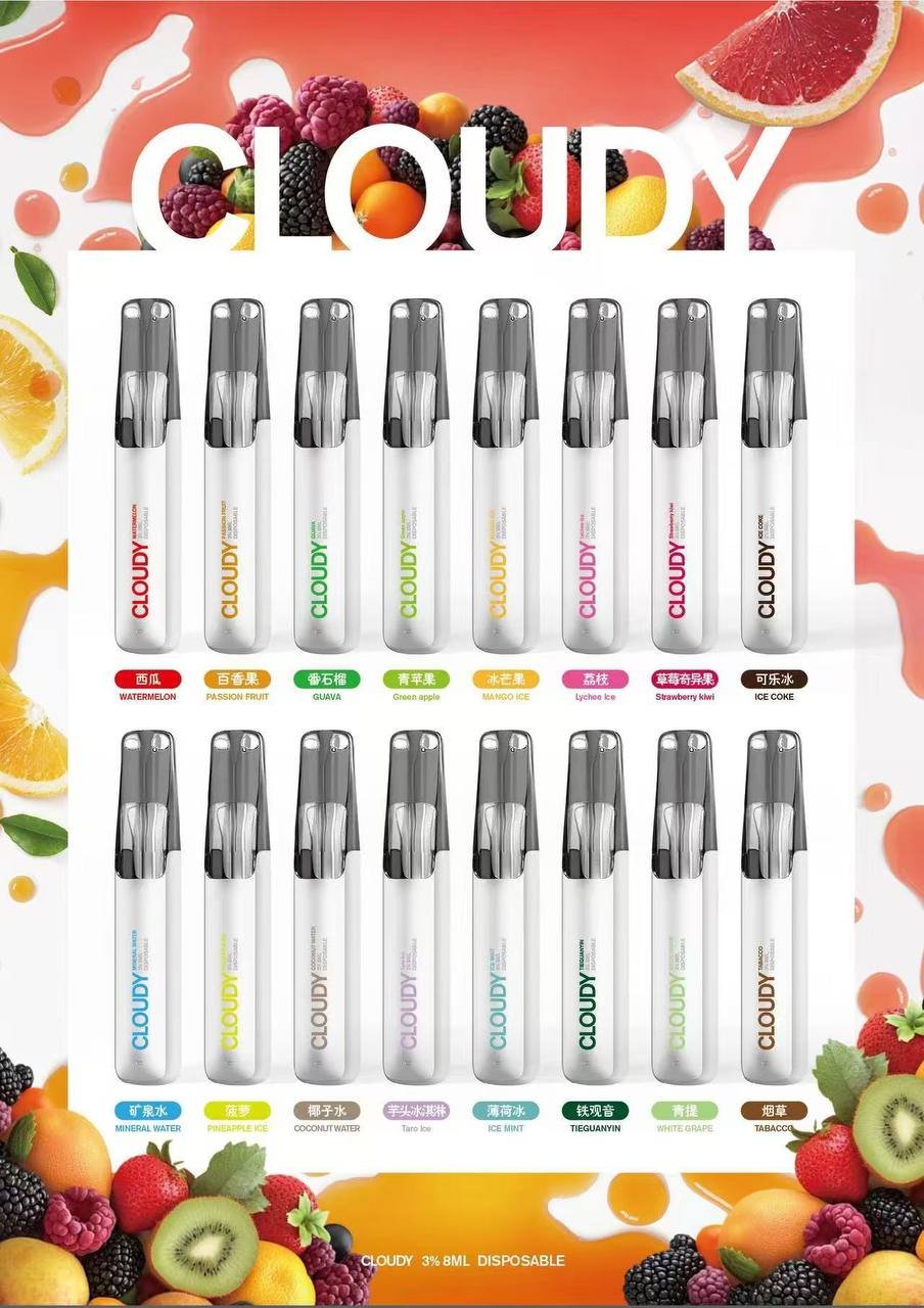 Cloudy 鴨嘴獸一次性-全口味圖 【Cloudy 鴨嘴獸一次性】陶瓷芯8ml 500mAh續航 16款爆款口味🔥